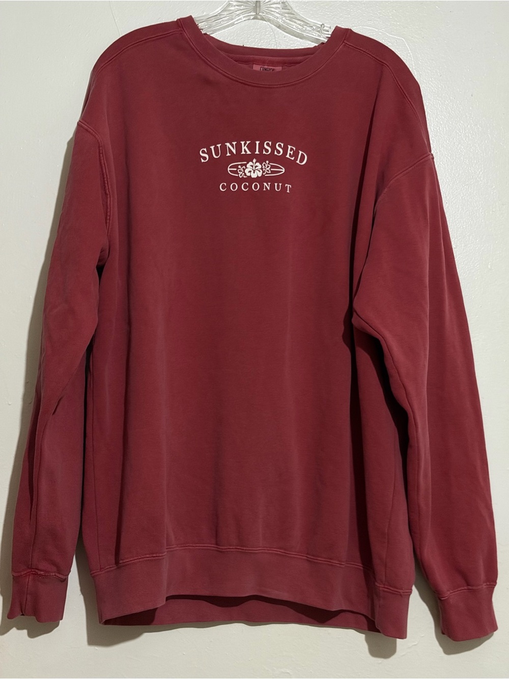 Sunkissed Coconut Crewneck Sweatshirt Womens Sz XL
